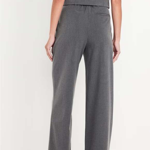 NWT Old navy gray pinstripe tailored trouser - Picture 2 of 6